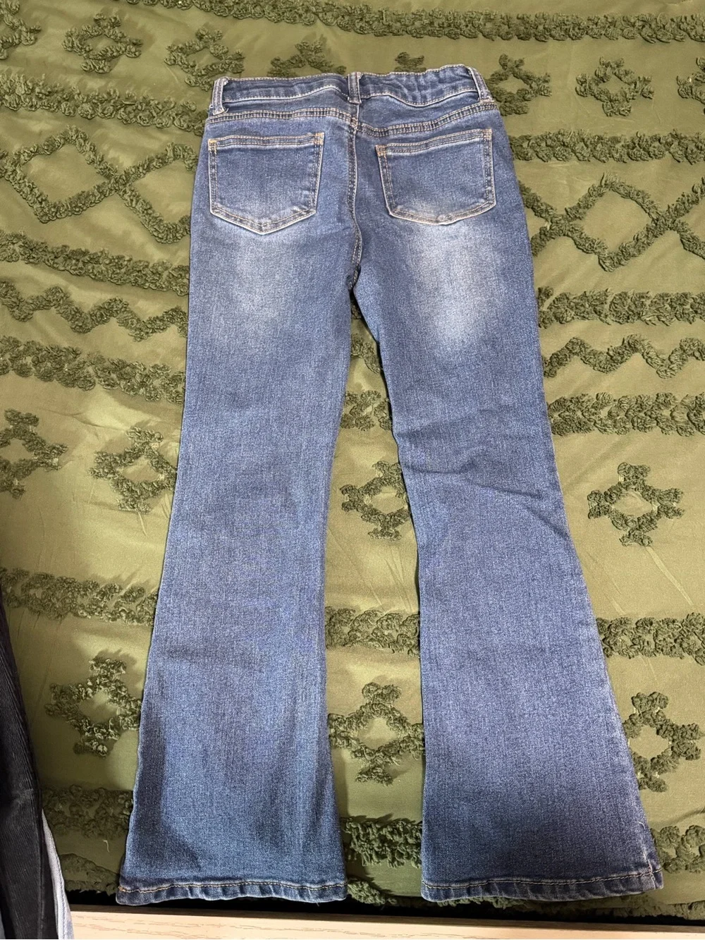 Girls' Mid Wash Flared Jeans